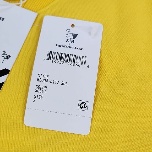 Free People Yellow Vintage Handmade‎ Palm Tree Embroidered Sweatshirt Size Small - Picture 6 of 10